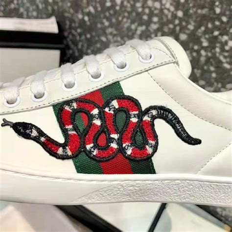 low top white gucci shoes|Gucci ace sneakers kingsnake.